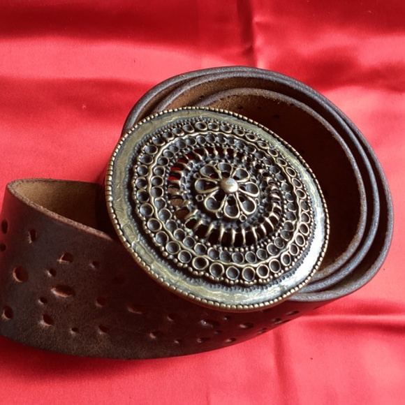 Olga Santini Brown Leather Belt main image 4